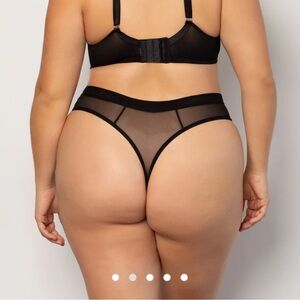 High waist mesh thong